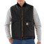 V01 Relaxed Fit Firm Duck Insulated Rib Collar Vest