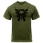 Ultra Force Molon Labe Skull Printed T-Shirt