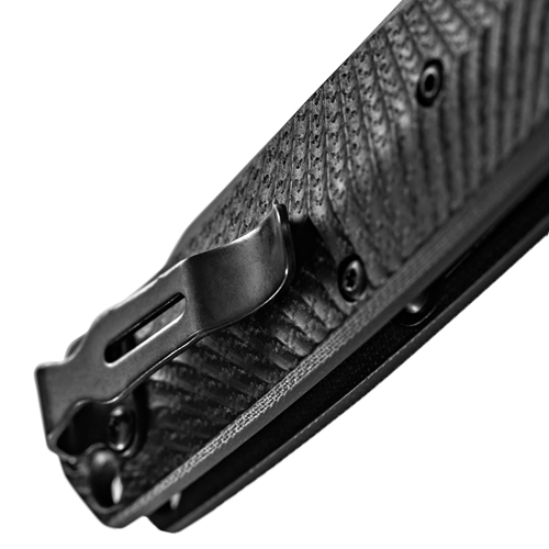 Benchmade 8551BK Mediator Plain Edge Blade Folding Knife