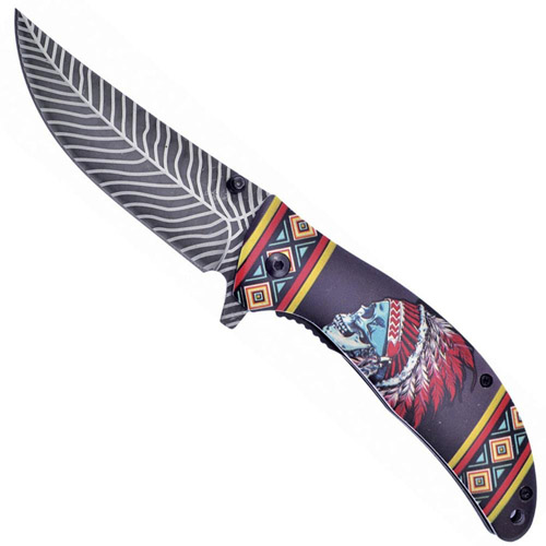 Linerlock A/O Southwest Skull Knife
