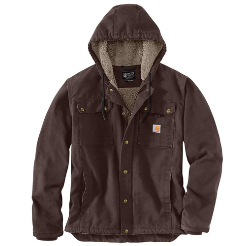 Carhartt Relaxed Fit Washed Duck Sherpa-Lined Utility Jacket - Carhartt Brown