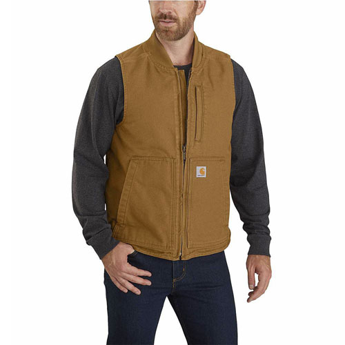 Carhartt Loose Fit Washed Duck Insulated Rib Collar Vest