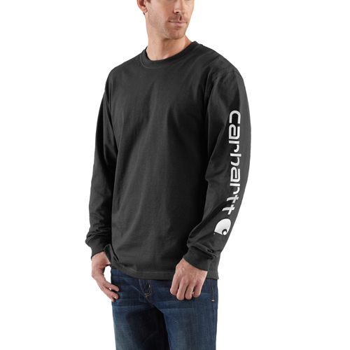 Carhartt Mens Workwear Long Sleeve Graphic Logo T-Shirt