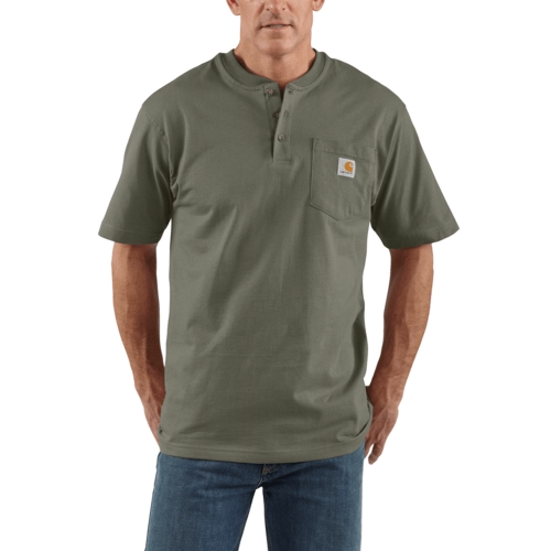 Carhartt Loose Fit Heavyweight Short-Sleeve Pocket Henley T-Shirt