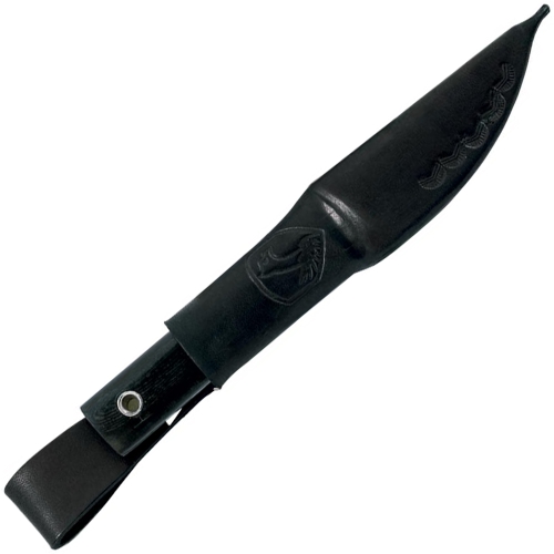 Urban EDC Puukko Knife - Black Micarta. Sleek design meets functionality for urban and outdoor use. 