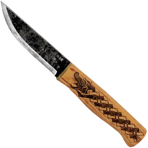 Crafted with hickory, the Norse Dragon Fixed Blade Knife blends durability with exceptional craftsmanship. 