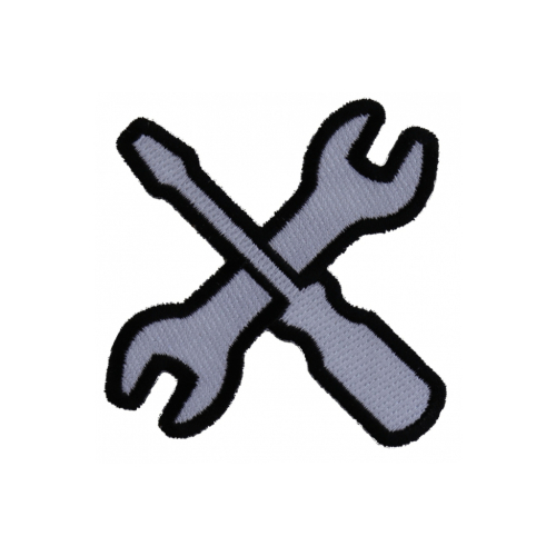 Wrench And Screwdriver Iron On Patch 