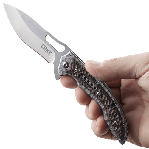 Ikoma Fossil Drop Point Blade Folding Knife