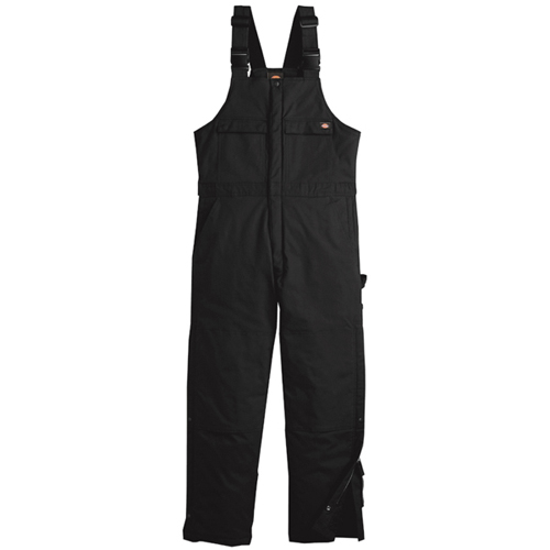Duck Insulated Bib Overalls - Black