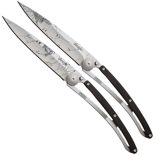 Mirror Finish Blade Kiss Folding Knife -  Duo Set