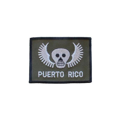 PATCH-PUERTO RICO,SKULL