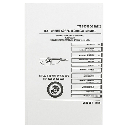 Military Issue Field Manuals - U.S. Marine Corps Tech Manual