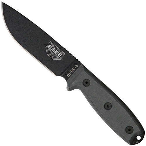 ESEE Model 4 Plain Edge 1095HC Steel Blade Fixed Knife