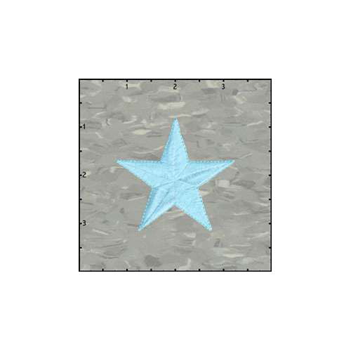 Fuzzy Dude Star Solid 2.5 Inches Neon Blue