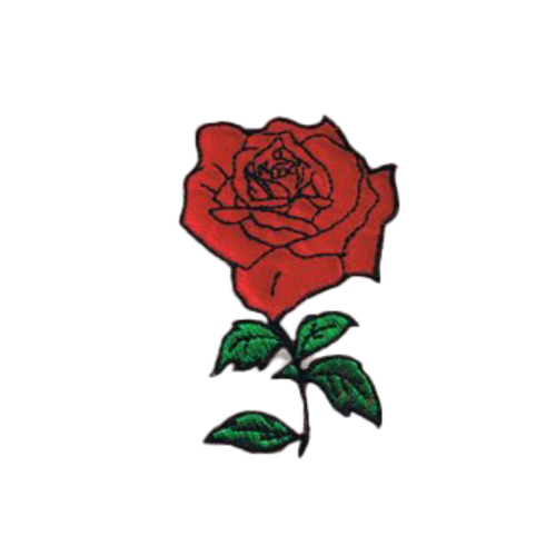 2.75 Inch Red Rose Patch