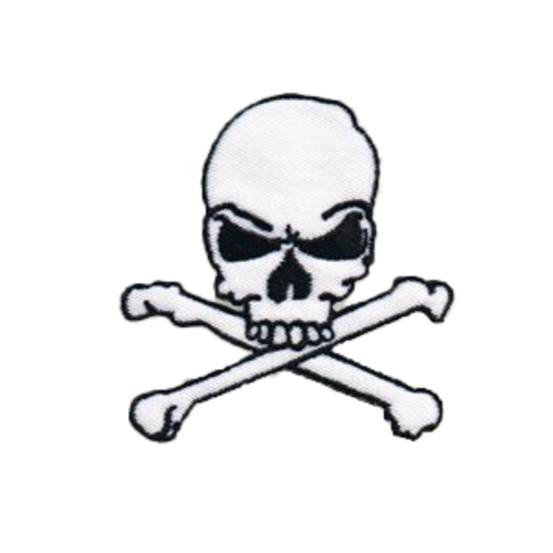 2.75 Inch Skull And Crossbones Patch