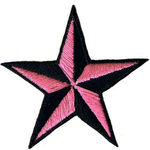 2 Inch Star 3-D Pink Patch