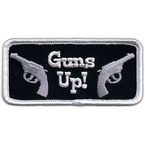 3.25 Inch Rectangle Guns Up Name Tag Patch