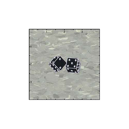 Dice Twill Black 1.75 Inches Patch