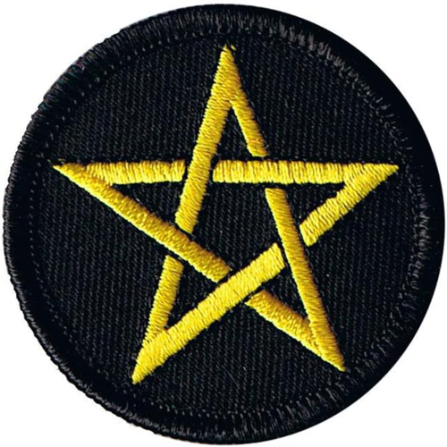 3 Inch Pentagram Yellow Patch