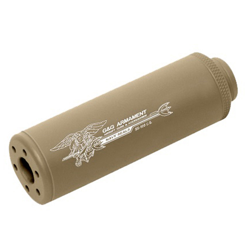 G&G SS-100 14mm CCW Mock Suppressor - Desert Tan