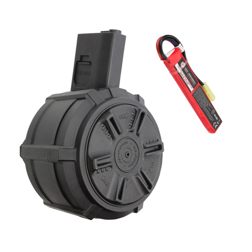 M4/M16 Auto-Winding Drum Airsoft Magazine