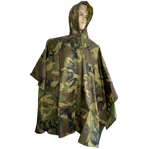 Camo Ripstop Rain Poncho