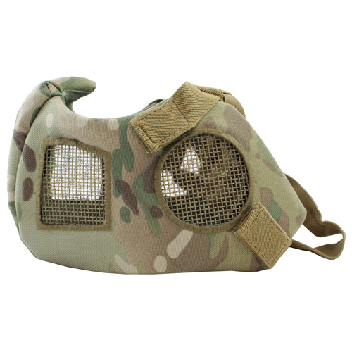 Airsoft Half Face Mesh Mask - Multicam