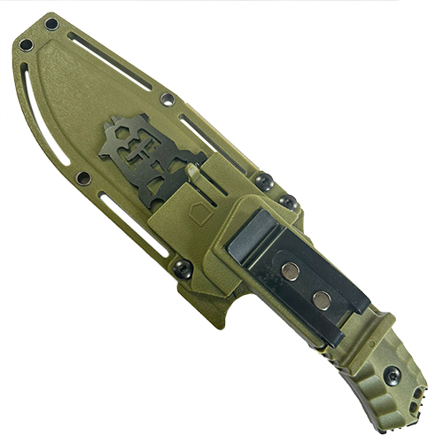 FieldCore Black Tactical Fixed Knife w/ Sheath