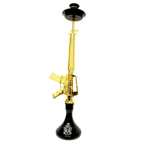 Gangsta M16 Terminator Hookah - Gold