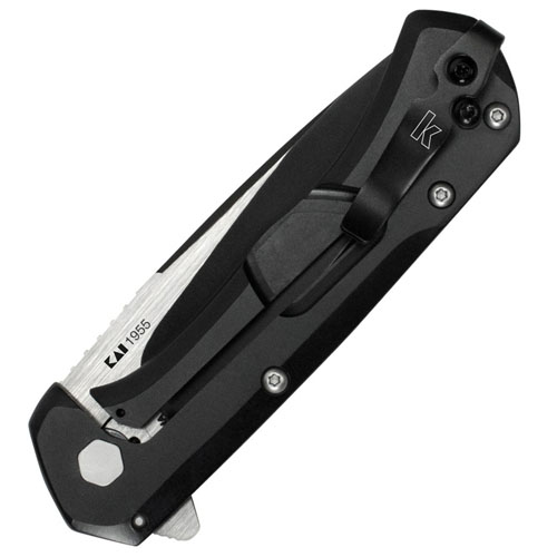 Showtime Satin & Black-Oxide Coated Blade Folding Knife