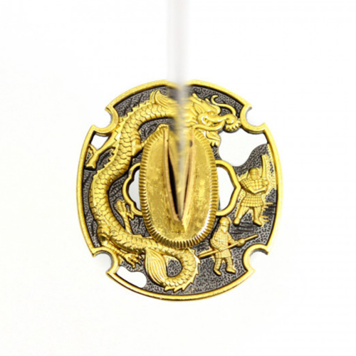 27.5'' Carbon Steel Katana - Red Dragon Saya