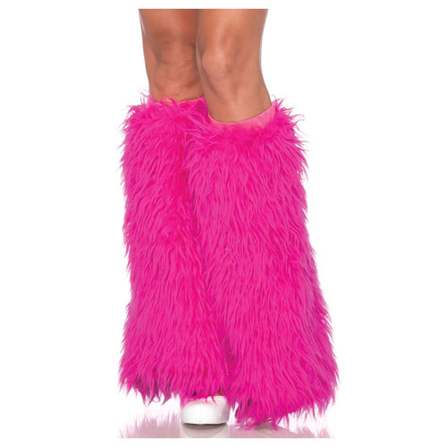 Leg Avenue 3934 Neon Pink Furry Leg Warmers