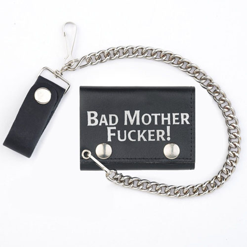 Tri-Fold Wallet with Chain - Bad Mother F