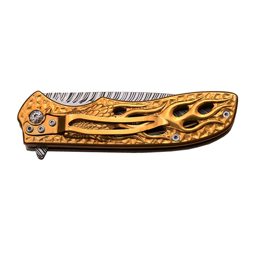 Dark Side Acid Etched Blade Folding Knife