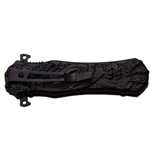 Dark Side 4.75 Inch Closed Flame Graphic Folding Knife