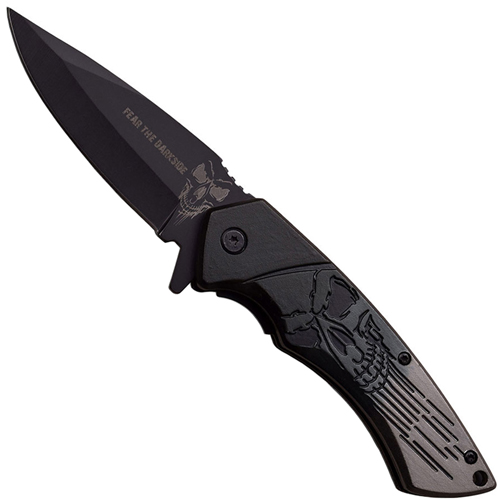 Dark Side Blades 2 Tone Aluminum Handle Folding Knife