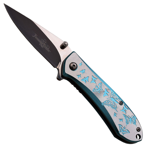 Femme Fatale 2 Tone Aluminum Handle Folding Knife