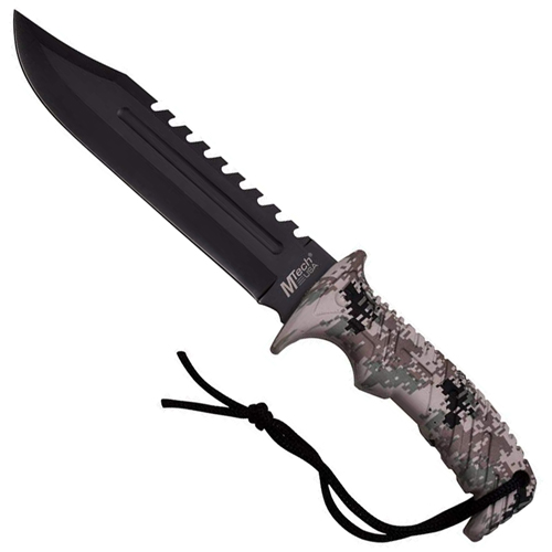 Digital Camo Nylon Fiber Handle Fixed Knife