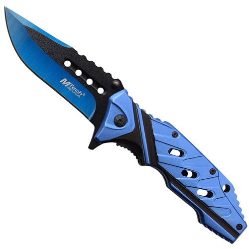 MTech USA Black/Electro-Plated Two Tone Blade Folding Knife