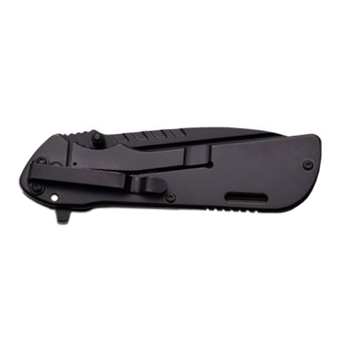 A890BP Black Stainless Steel Handle Folding Knife