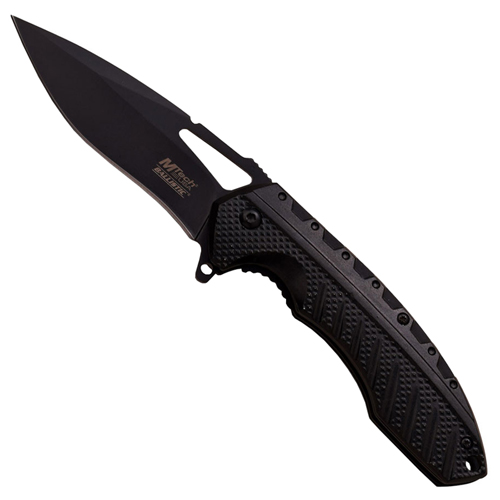 Black Finish Drop Point Folding Knife
