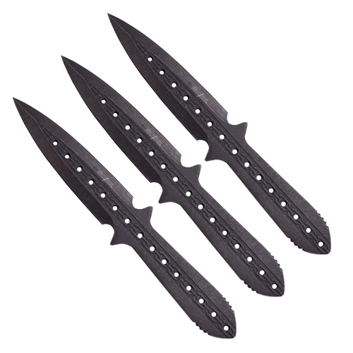 Perfect Point Black Oxidized Stonewash Thrower 3 Pcs Set