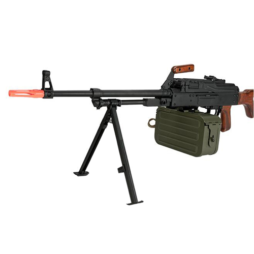 A&K Matrix PKM Russian Battlefield Squad Real Wood Airsoft Machine Gun