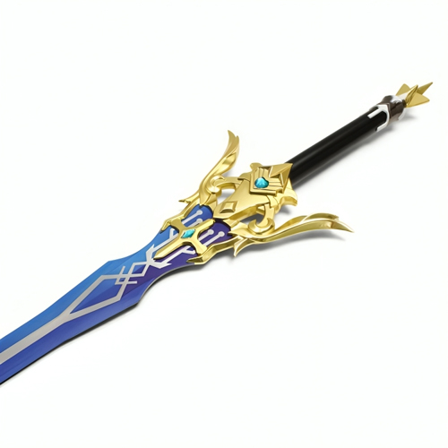 46-Inch Blue Anime Great Sword - Black/Gold