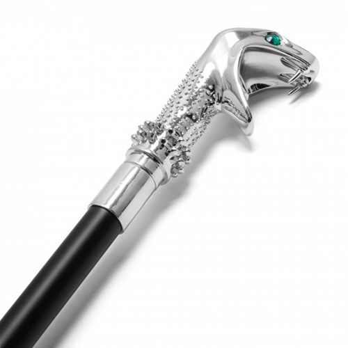 Lucius Malfoy'S Cane  Hidden Steel Blade - Chrome Snake Head Handle Functional Walking Cane