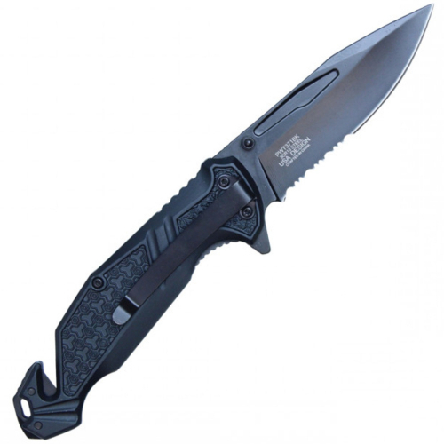 Neptune Wartech Half-Serrated Spear Point Folding Knife