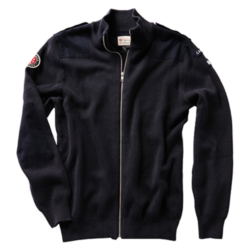 Canada Field Patch Cardigan Sweater - Navy