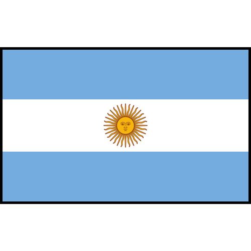 Argentina Flag Printed Patch