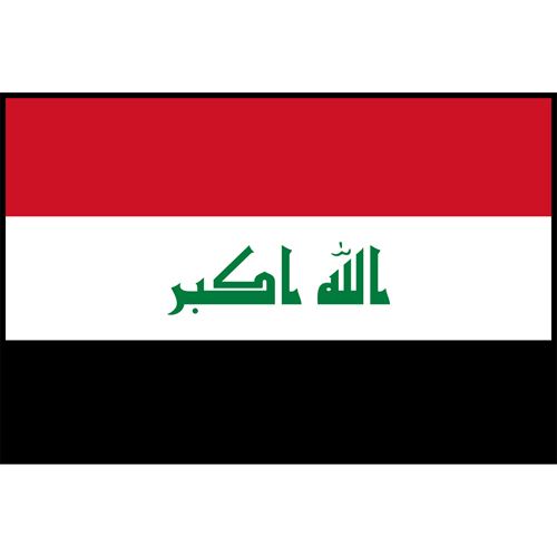 Iraq Flag Printed Patch